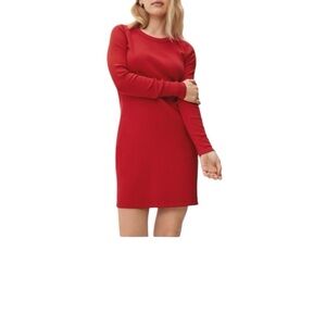 Everlane The Ribbed Red mini dress